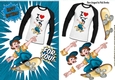 I love to skateboard boy in blue
