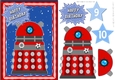 Red Dalek, with stars in the sky A5