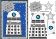 Silver Dalek, with stars in the sky A5