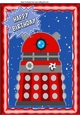 Red Dalek, with stars in the sky A4