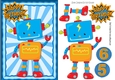 Robot in ornate frame ages 5, 6 Brthday A5