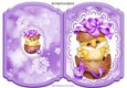 Cute little yellow chick in choc egg on lace folded card
