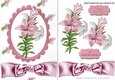 Pretty pink lilies with bow A5