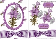 Pretty purple lilies with bow A5