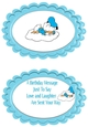 sweet dreams little duck in turq hat on a cloud A5 Insert