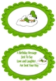 sweet dreams little duck in green hat on a cloud A5 Insert