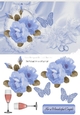 pretty blue roses, with champagne for a wonderful couple
