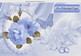 pretty blue roses, with champagne for a wonderful couple A4