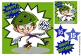 i love roller skating in green funky frame