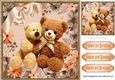 Best of friends cuddle bears with big bow 8x8