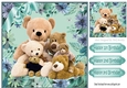 we all love each other bearymuch! lots of cute bears with bow 8x8