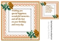 gold roses on lace with bow and butterflies 8x8 insert
