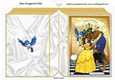 Beauty princess, shall we dance, with gold rose folded book