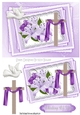 pretty lilac lilies on lace with cross thinking of you stacker