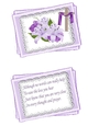 pretty lilac lilies on lace with cross thinking of you stacker insert