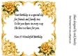 pretty gold rose, ornate frame 8x8 insert