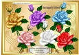 6 pretty roses with rosebuds in colours png