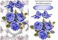 pretty posy of blue roses with pearls