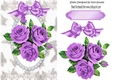 pretty posy of lilac roses with pearls