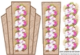 Art deco brown lace frame with a pretty border of spring flowers