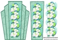 Art deco turq lace frame with a pretty border of spring flowers
