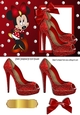 I Just love red glitter shoes, with cute little minnie mouse