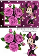 I Just love pink roses, with cute little minnie mouse