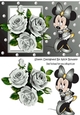 I Just love silver roses, with cute little minnie mouse