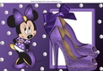 I Just love purple glitter shoes A4, with cute little minnie mouse