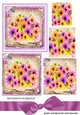 Pretty coloured spring flowers with lace pyramids
