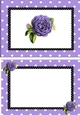 pretty purple polkadot/stripe shoes with purple roses A5 Insert
