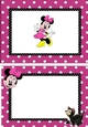 Little Minnie mouse with her pet kitty in pink dot frame A5 Insert