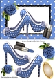 pretty blue polkadot/stripe shoes with blue roses A5