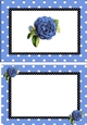 pretty blue polkadot/stripe shoes with blue roses A5 Insert