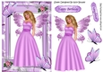 pretty faerie in lilac with butterflies in flower frame