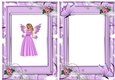 pretty faerie in lilac with butterflies in flower frame A5 Insert