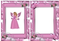 pretty faerie in pink with butterflies in flower frame A5 Insert