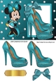 I Just love turq glitter shoes, with cute little minnie mouse