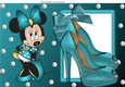 I Just love turq glitter shoes, with cute little minnie mouse A4
