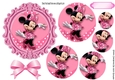 Cute little mini in pink polka dot in ornate frame pyramids & bow