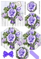 pretty purple floral arrangement, lace & butterflies bracket pyramids