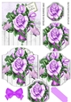 pretty lilac floral arrangement, lace& butterflies bracket pyramids
