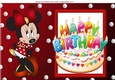 I Just love Birthday cakes, with cute little minnie mouse A4