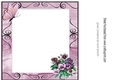 Pretty shades of pink pansies with butterfly 8x8 insert