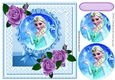 Pretty ice princess with lilac painted roses pyramids 8x8