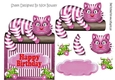 Cheeky cat in pink on a log over the edge