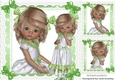 sweet little millie pretty with green bows 8x8