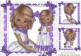 sweet little millie pretty with purple bows 8x8