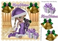 santas little faerie in purple with christmas presents 8x8