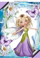 pretty faerie in lilac in flower frame with butterflies A4